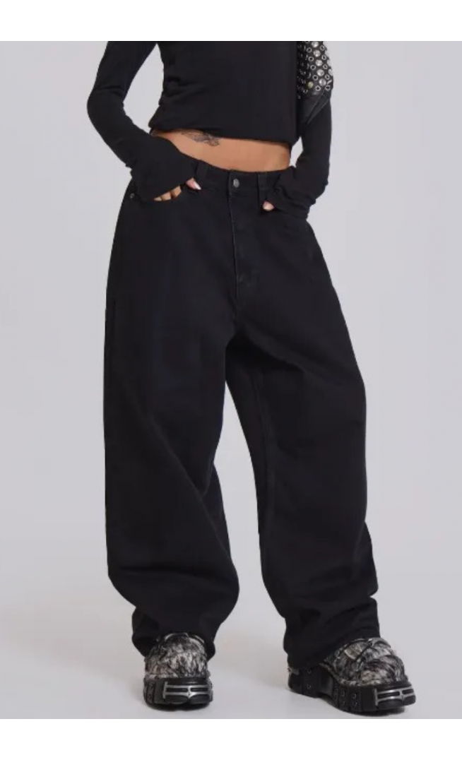 Jade London Solid Black  Colossus Jeans