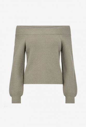 CMCOLIN - RIBBED PULLOVER IN BEIGE