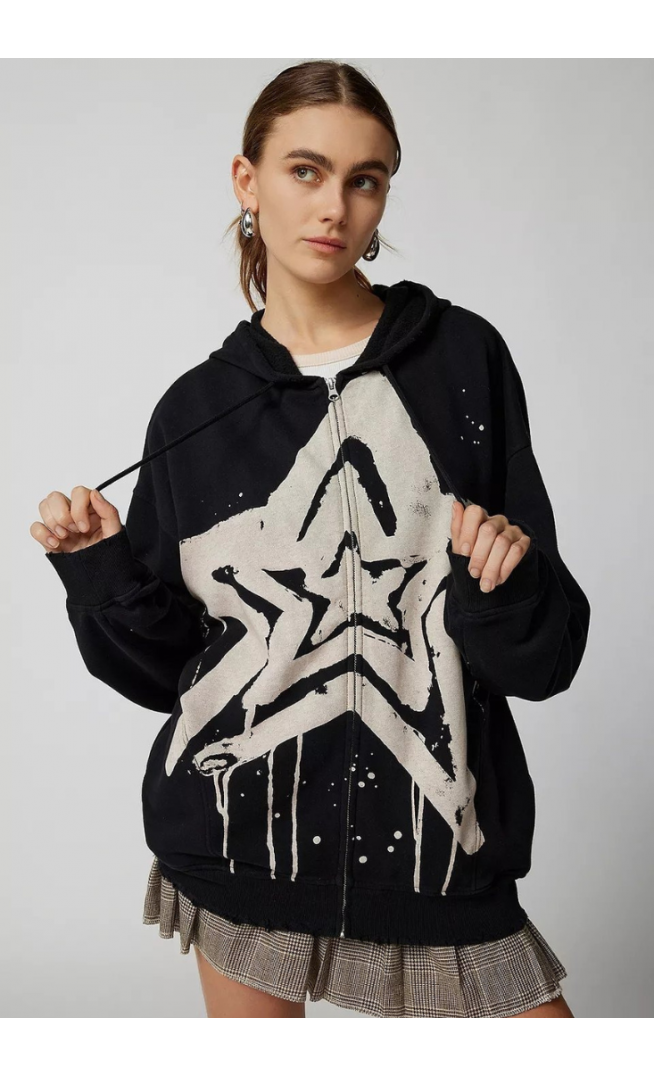 BDG Urban Outfitters - Zip-up sweatshirt - black