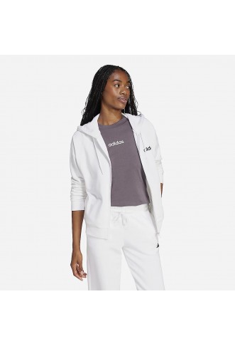 Women's  White Zip-Up Hoodie
