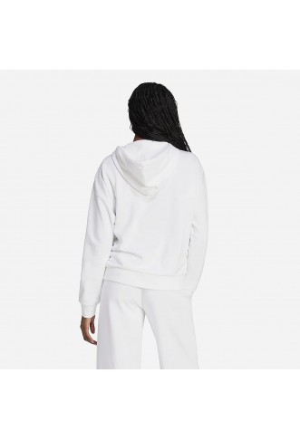 Women's  White Zip-Up Hoodie