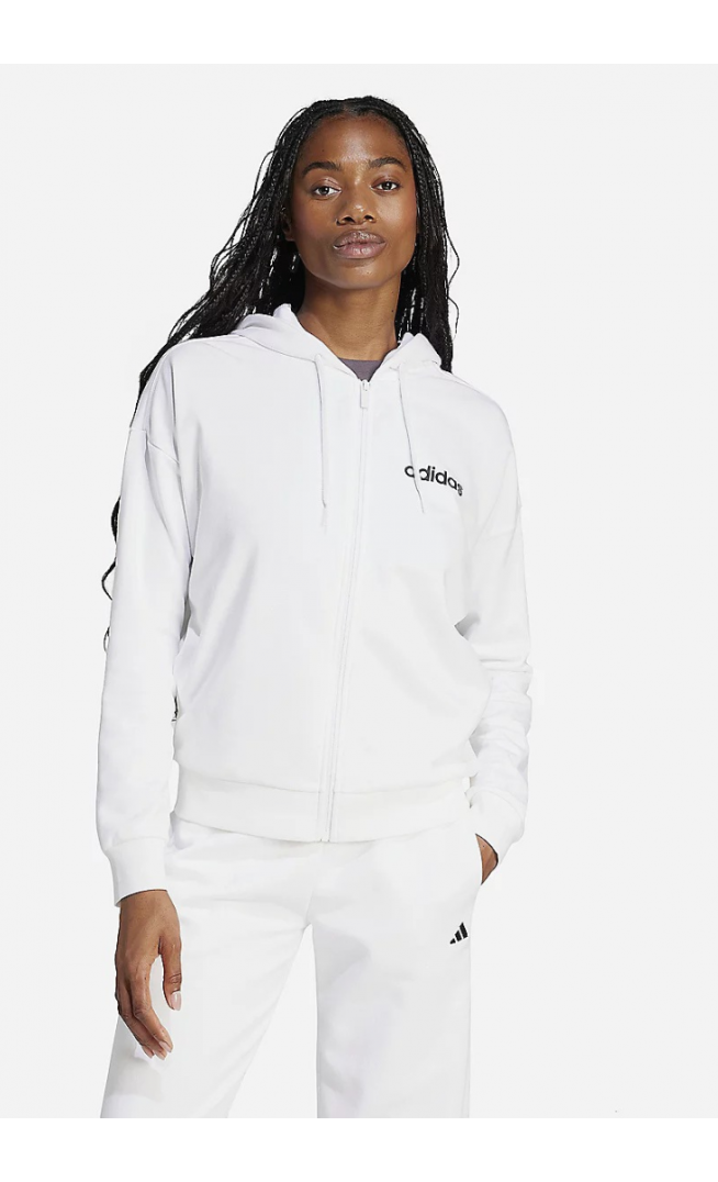 Women's  White Zip-Up Hoodie