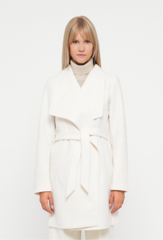 VILA VICOOLEY COLLAR BELT COAT