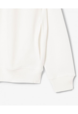 Interlock zip-up sweatshirt with high neck