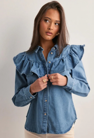 ONLY - Button-down blouse -...