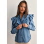 ONLY - Button-down blouse - denim