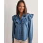 ONLY - Button-down blouse - denim