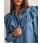 ONLY - Button-down blouse - denim