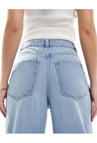 New Look Adalae wide leg jean in blue