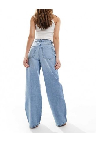 New Look Adalae wide leg jean in blue