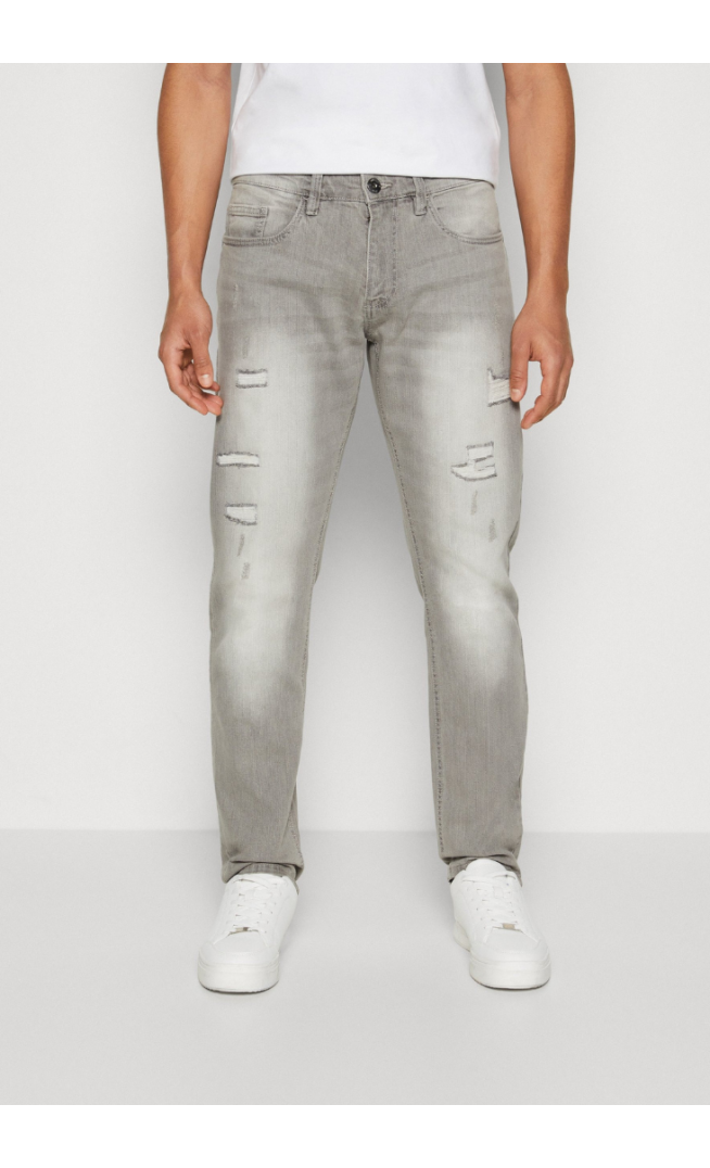 INDICODE JEANS Slim fit jeans - light grey