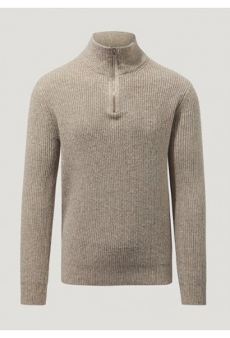 New Look ZIP NECK - Jumper - cream