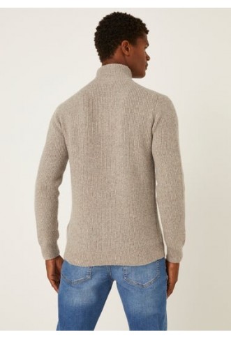 New Look ZIP NECK - Jumper - cream