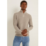 New Look ZIP NECK - Jumper - cream