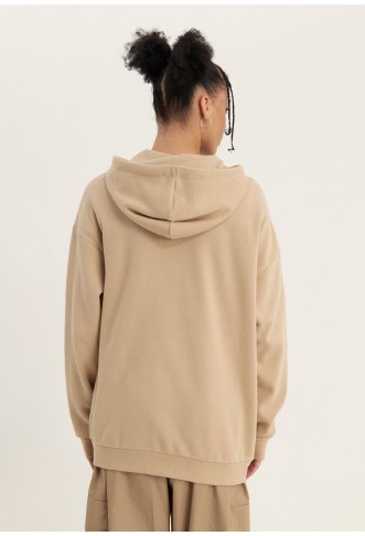 YOURTURN UNISEX - Zip-up sweatshirt - tan