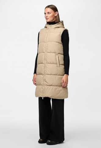 PIECES Women's Long Puffer