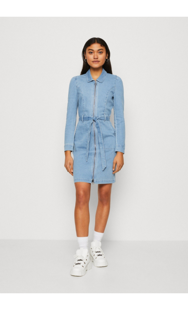 ONLY - Denim dress - light blue denim