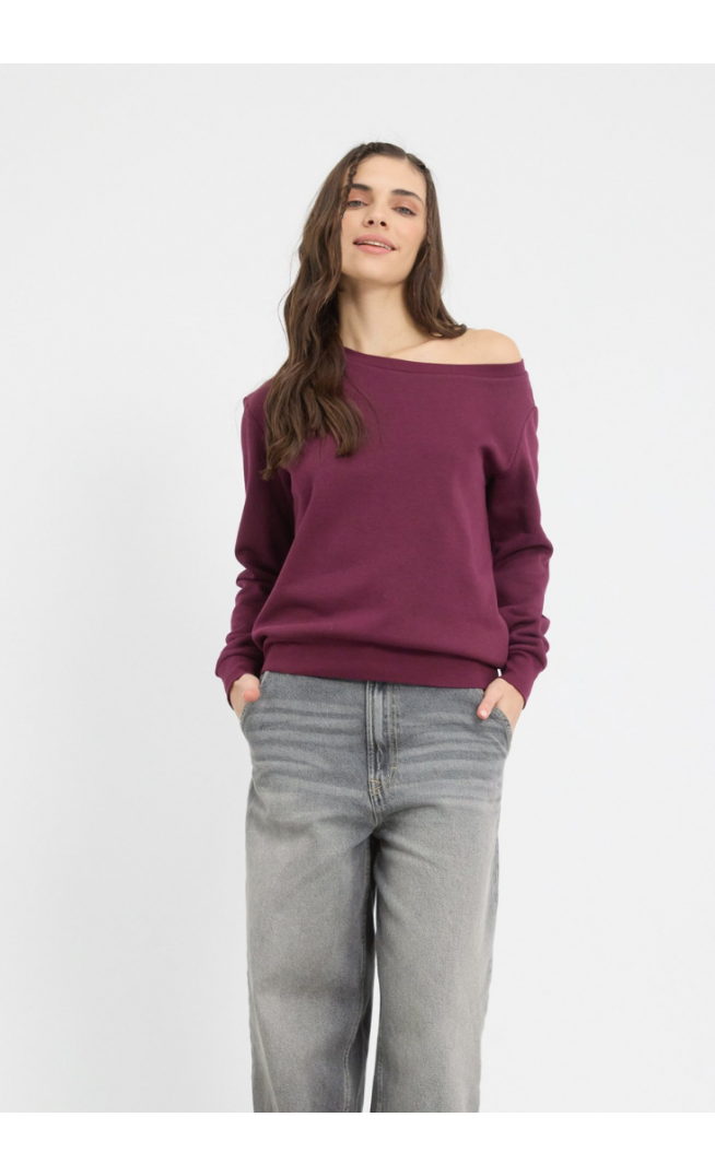 Even&Odd  OFF SHOULDER SWEATSHIRT