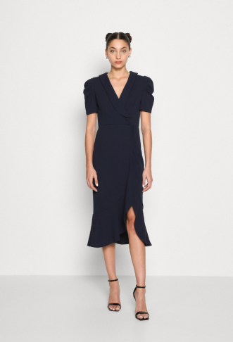 VILA VICLARA MIDI DRESS - navy