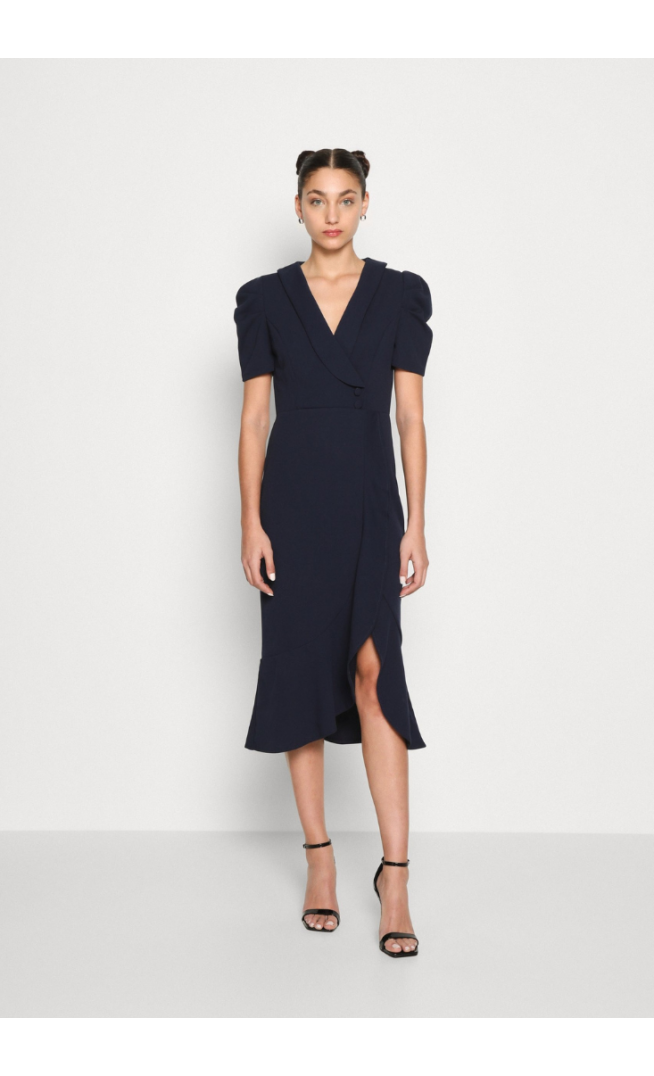 VILA VICLARA MIDI DRESS - navy