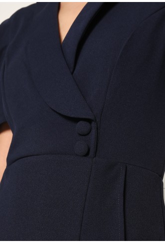 VILA VICLARA MIDI DRESS - navy