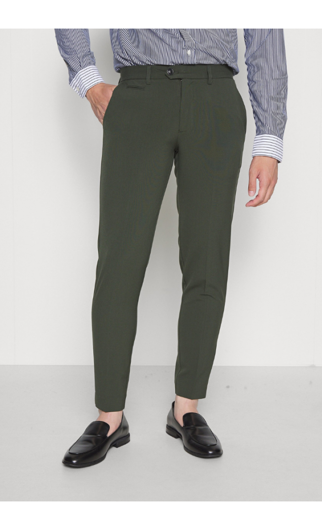 Lindbergh CLUB PANTS - Chinos - wood green