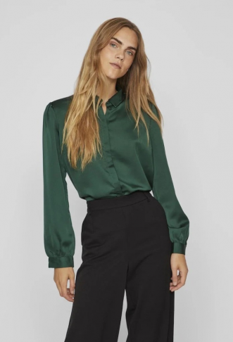 VILA - VIELLETTE SATIN L/S...