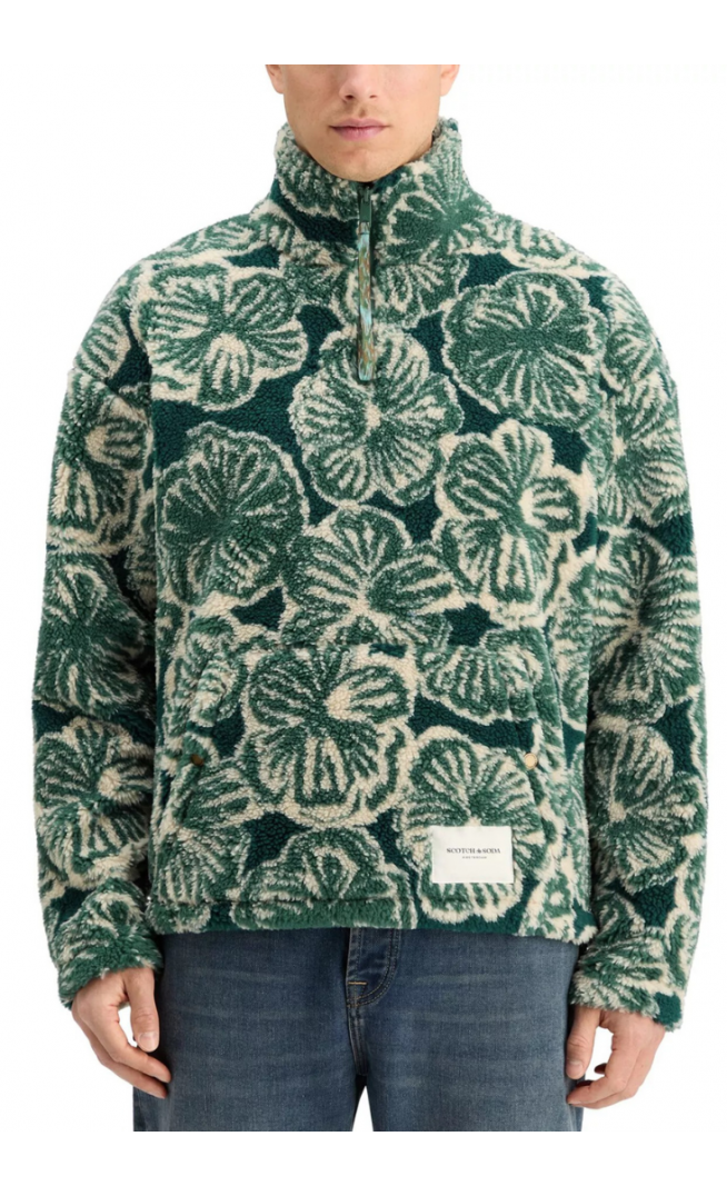 SCOTCH & SODA Men's Polar Fleece Zip Sweatshirt