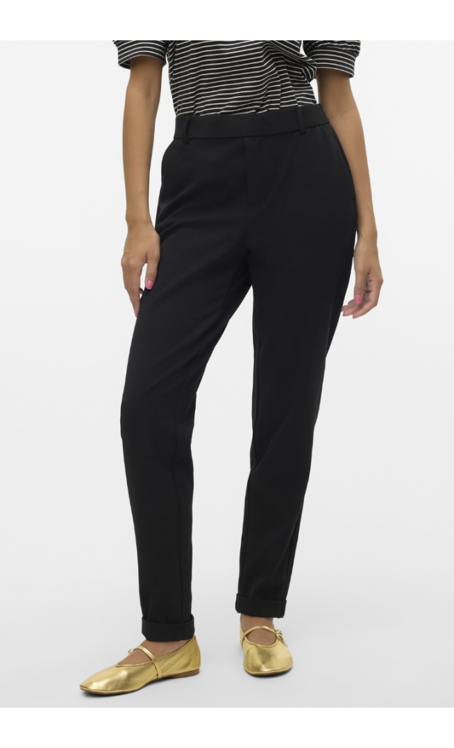 Vero Moda SOLID PANT - Trousers - black