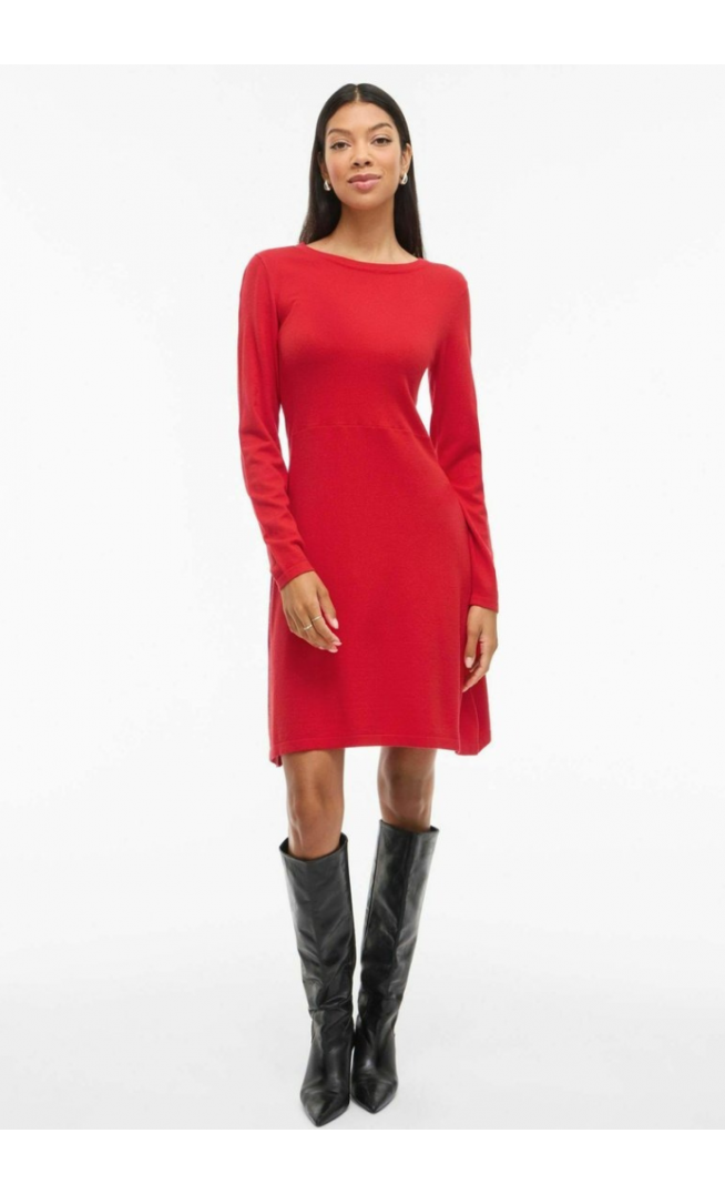 VILA VIHELLIE  - Jumper dress - mars red