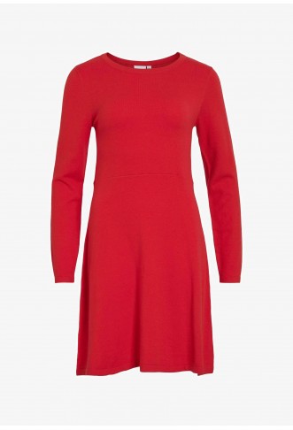 VILA VIHELLIE  - Jumper dress - mars red