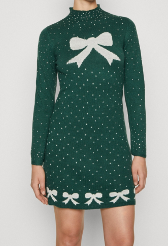 Pieces dress - dark green
