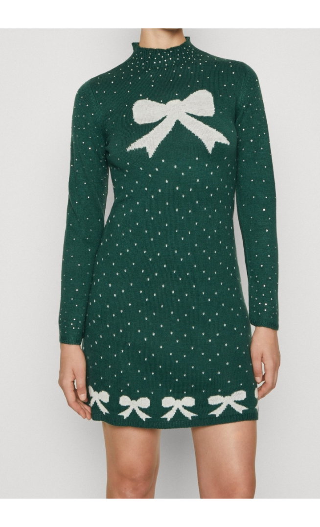 Pieces dress - dark green
