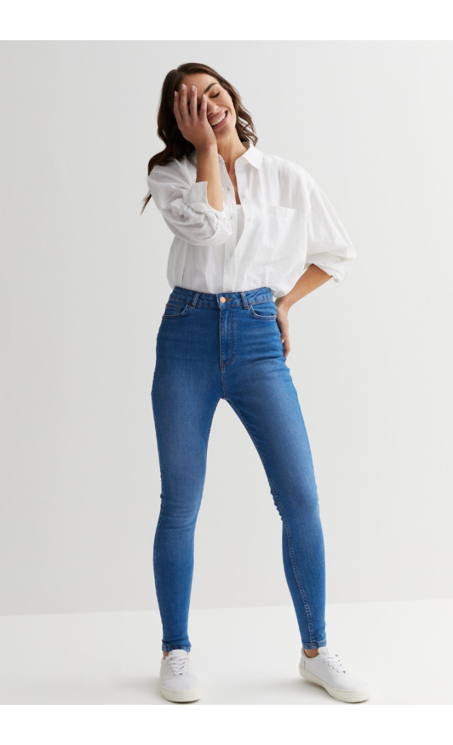 Bright Blue Lift & Shape Jenna Skinny Jeans