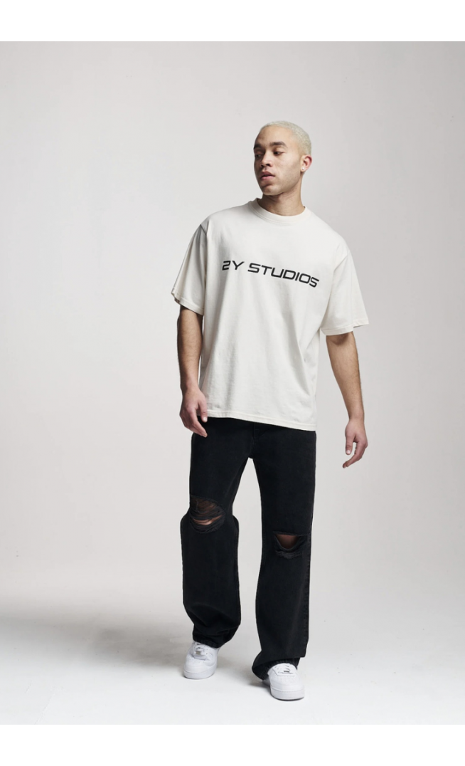 ANDUIN RIPPED BAGGY - Baggy Jeans - washed black