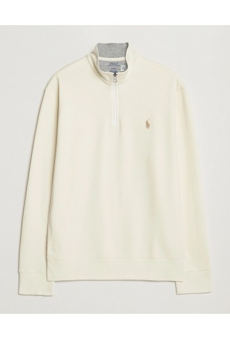 Double Knit Half-Zip Sweater  Cream