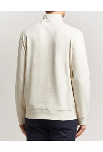 Double Knit Half-Zip Sweater  Cream