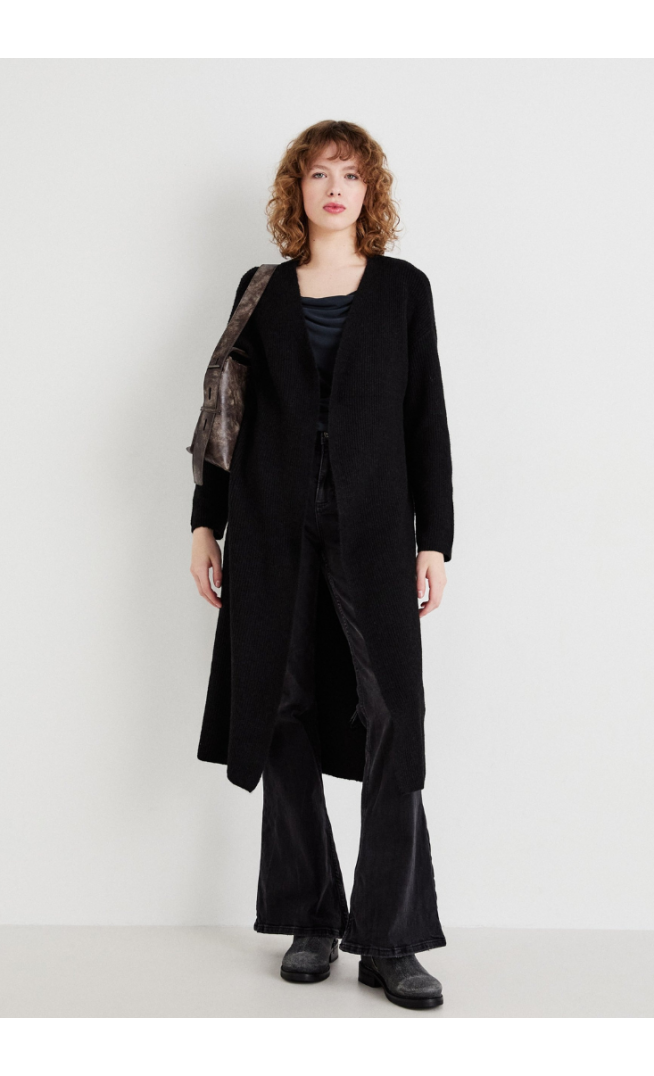 ONLY MAXI CARDIGAN - Cardigan - black