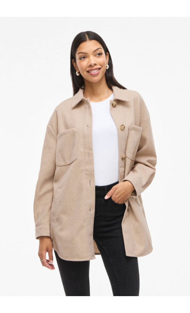 VILA JACKET - natural melange