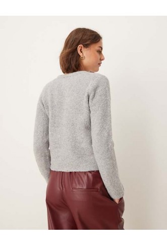 New Look button down cardigan in grey