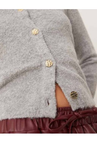 New Look button down cardigan in grey