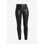 ONLY  BUTTON PANT - Trousers - black