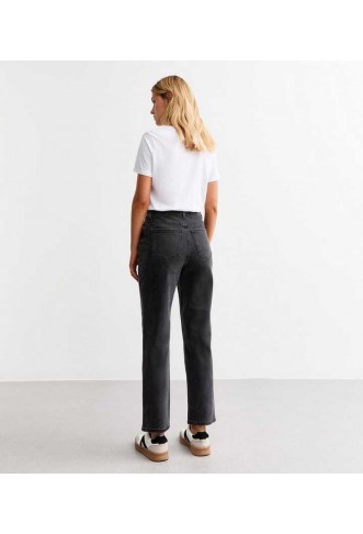 Washed Black  Straight Leg Jeans