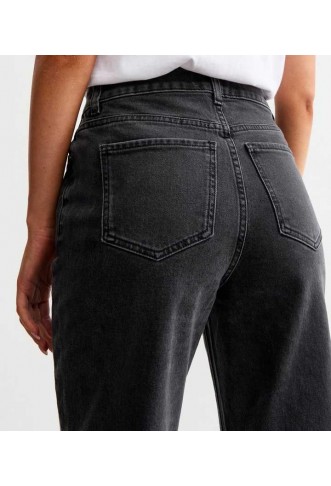 Washed Black  Straight Leg Jeans