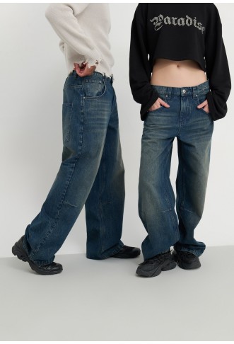 YOURTURN UNISEX - Baggy Jeans - dirty denim