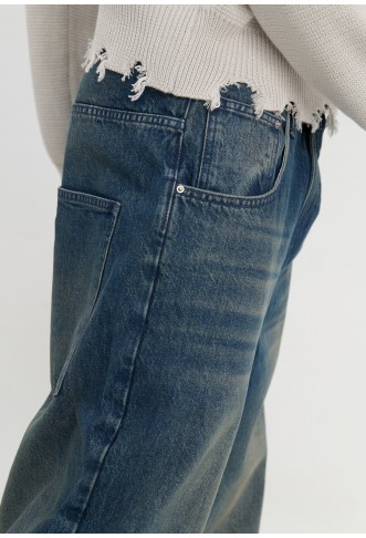 YOURTURN UNISEX - Baggy Jeans - dirty denim