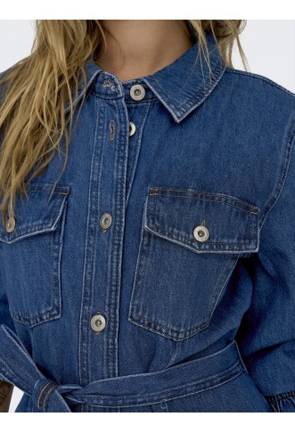 ONLY - Denim dress - medium blue denim