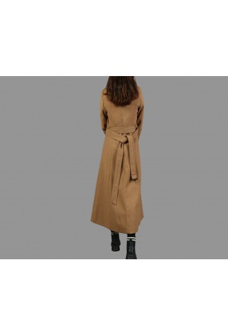 Belted Wool Maxi Coat