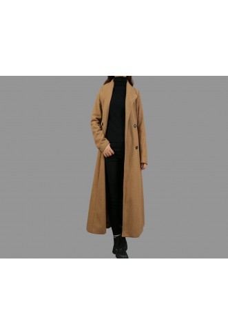 Belted Wool Maxi Coat
