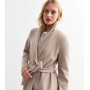 Tall Cream Tailored Unlined Longline Belted Coat